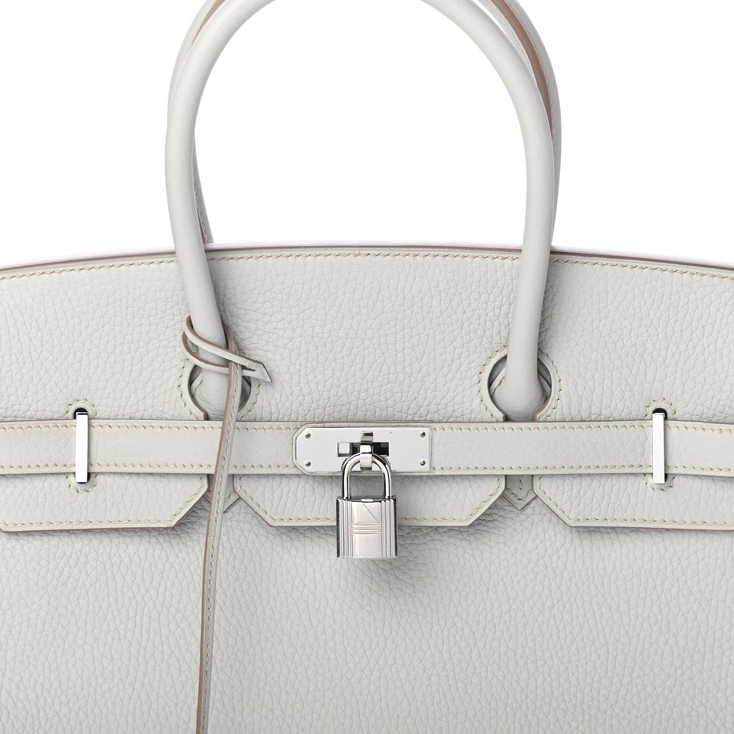 Hermes Taurillon Clemence Birkin 35 Gris Perle 9 of 10
