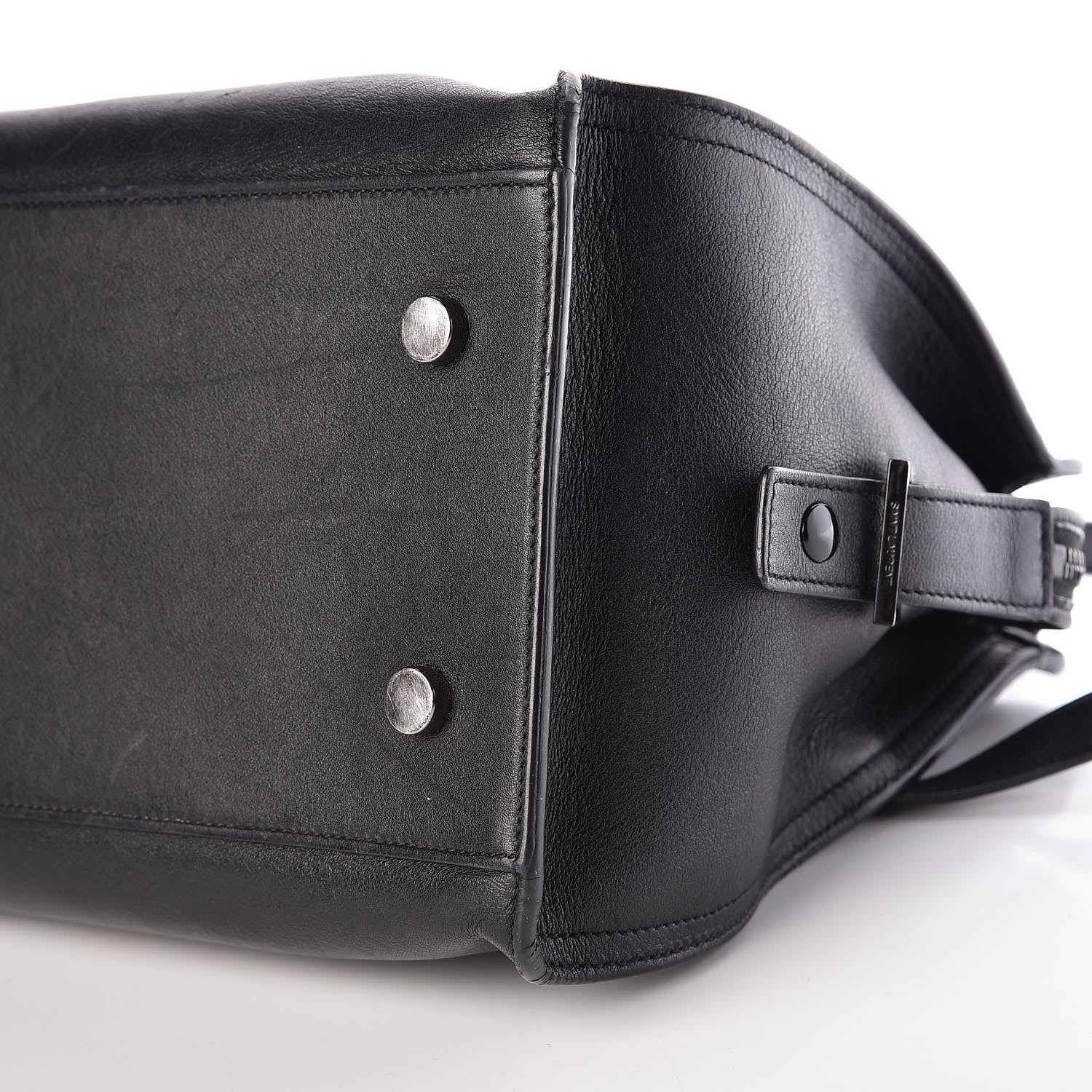 Saint Laurent Smooth Calfskin Small Monogram Cabas Black 14 of 15