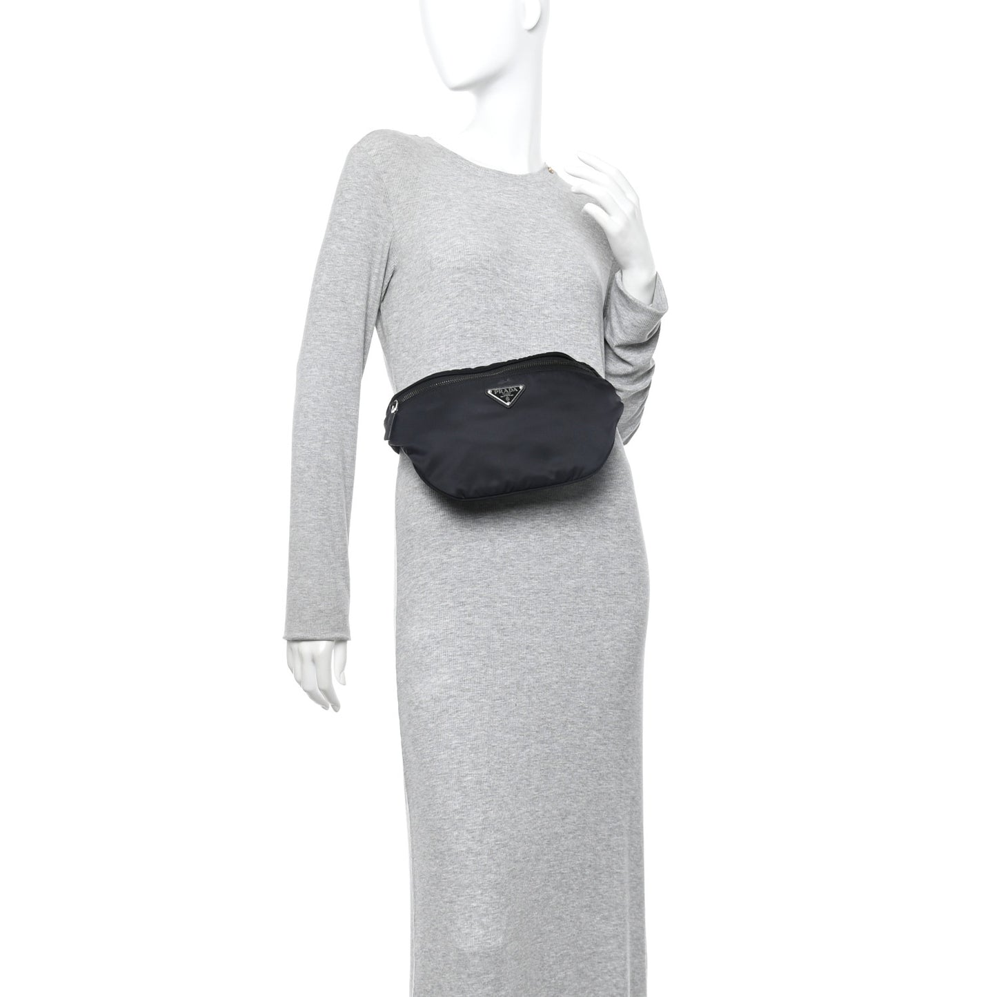 Tessuto Re-Nylon Saffiano Belt Bag Black