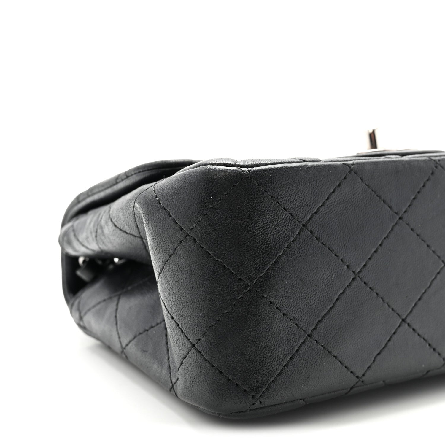 Chanel Lambskin Quilted Mini Square Flap Black 9 of 10