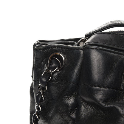 Chanel Lambskin Lax Accordion Hobo Black 10 of 14