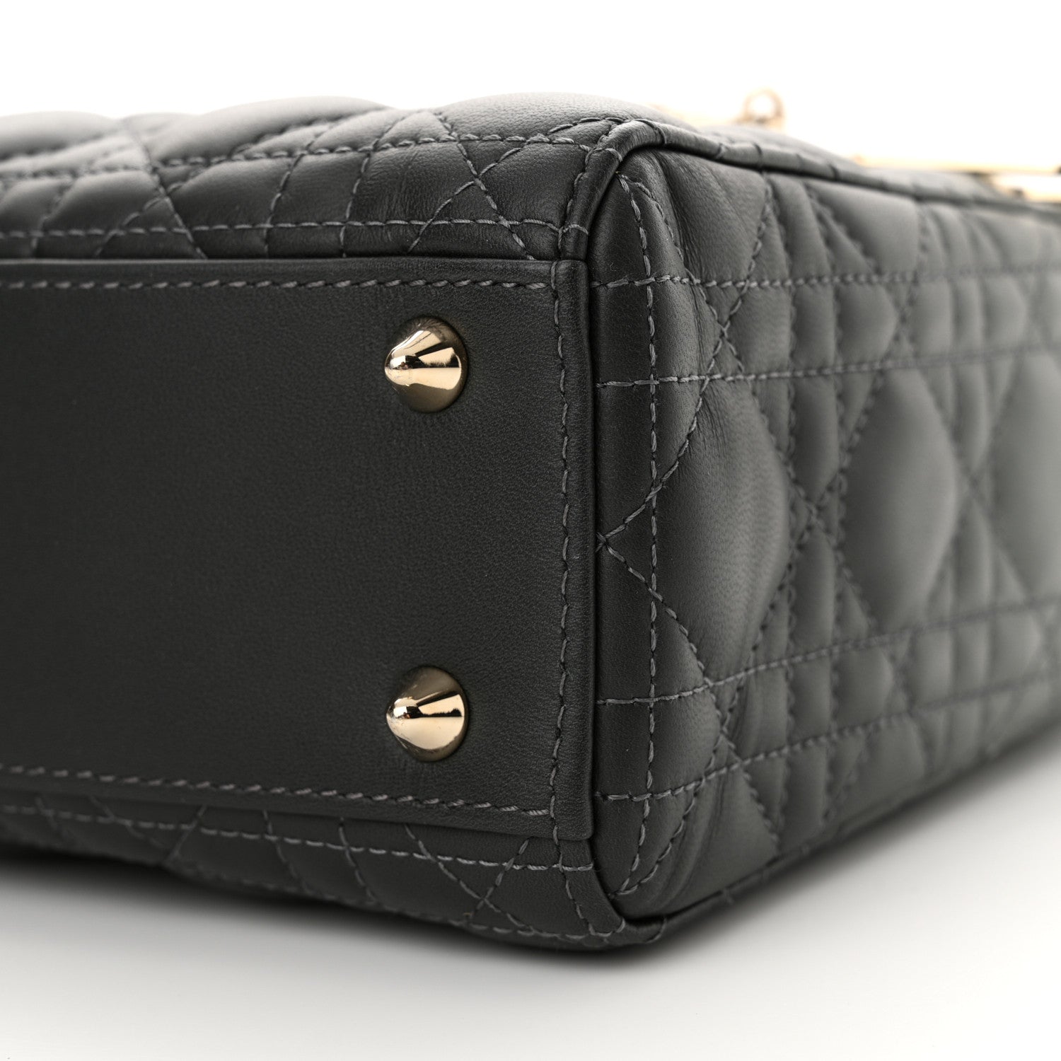 Christian Dior Lambskin Cannage Gradient Small My ABCDior Lady Dior Grey 10 of 12