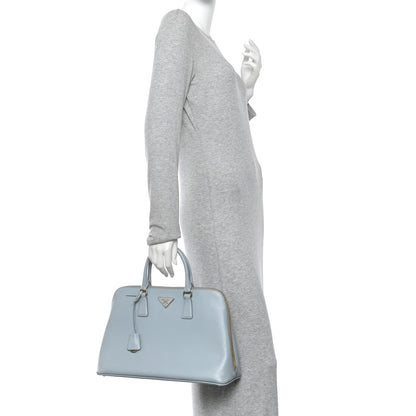 Prada Saffiano Lux Large Promenade Tote Lago 2 of 16