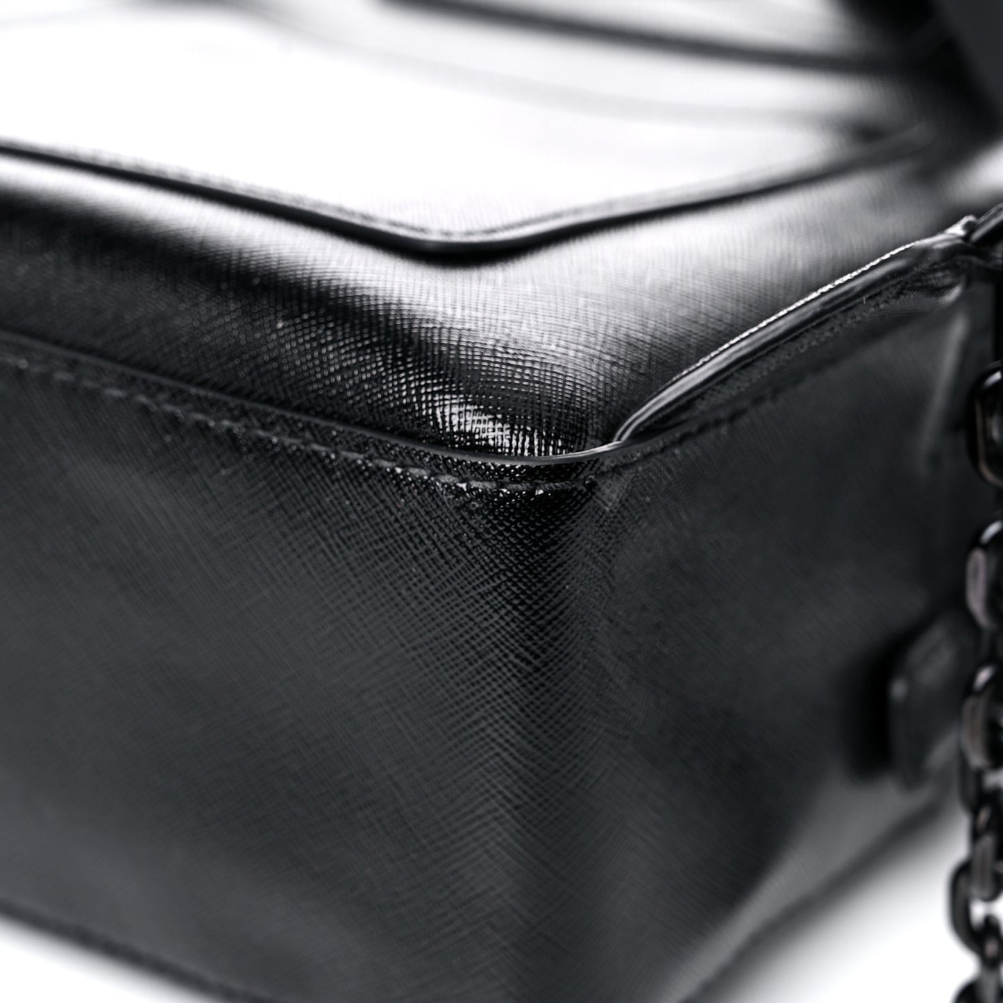 Saffiano Mini Snapshot Backpack Black