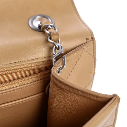 Chanel Lambskin Stitched Jumbo Single Flap Beige 9 of 13