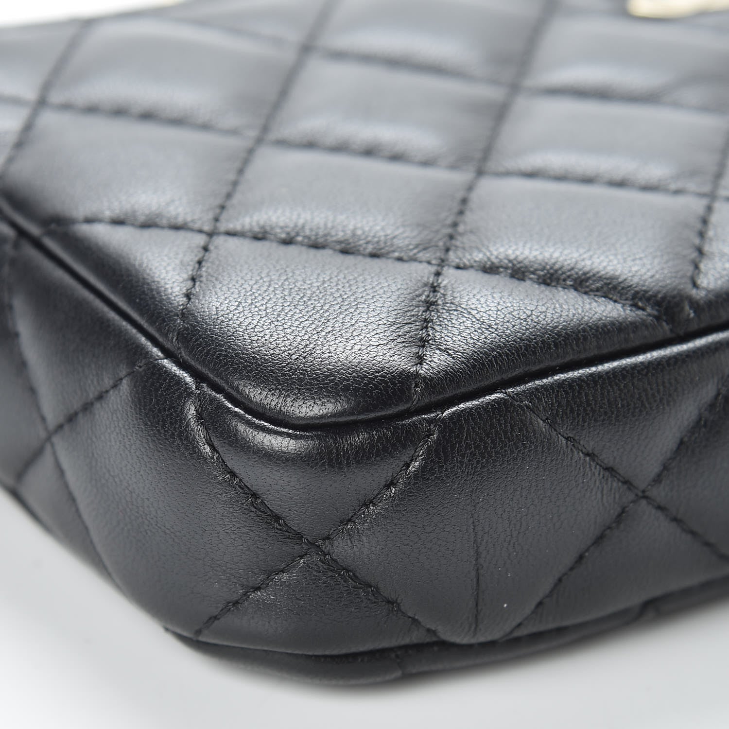 Chanel Lambskin Quilted Small Clutch With Chain Black 11 of 18