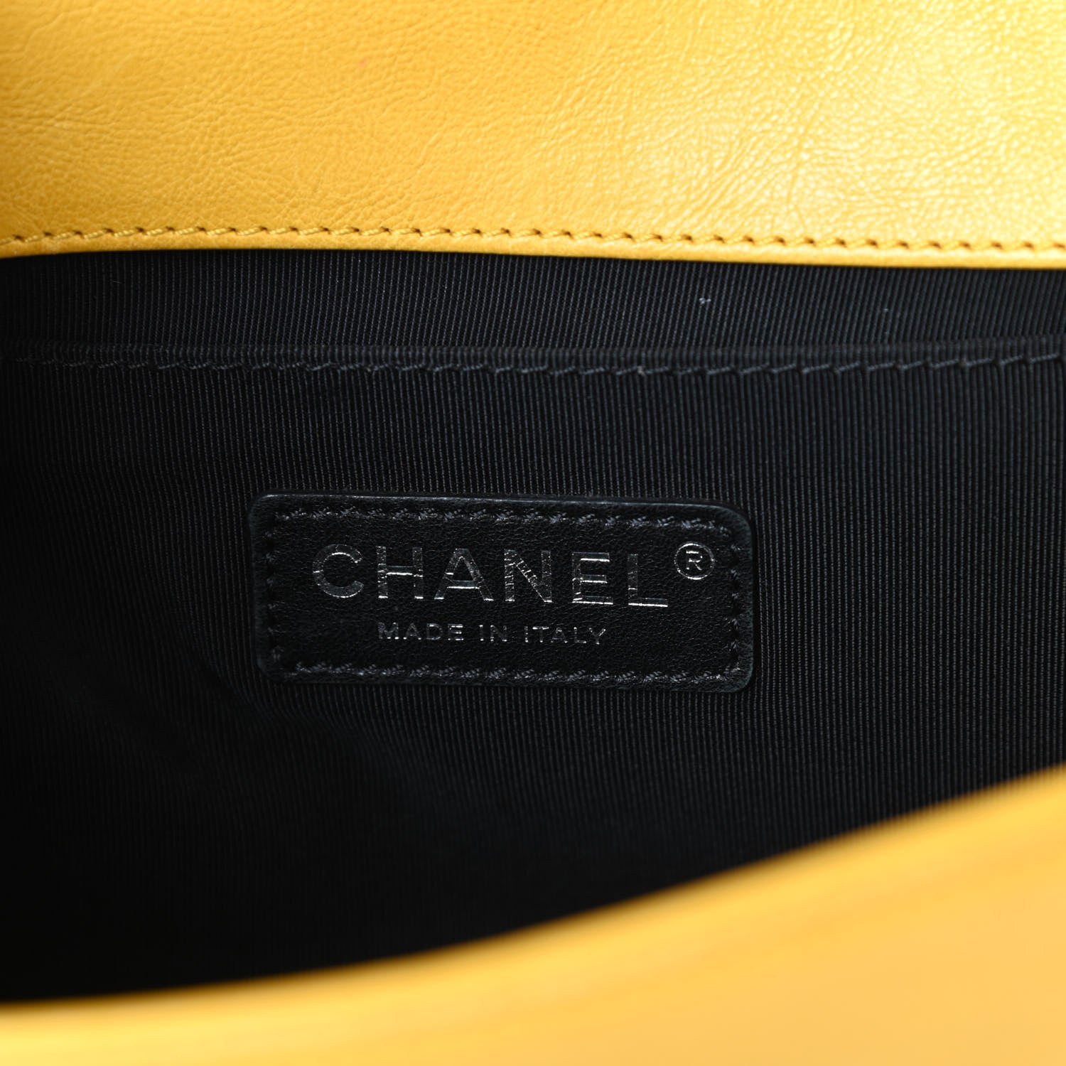 Chanel Calfskin Quilted Medium Boy Flap Yellow 6 of 10