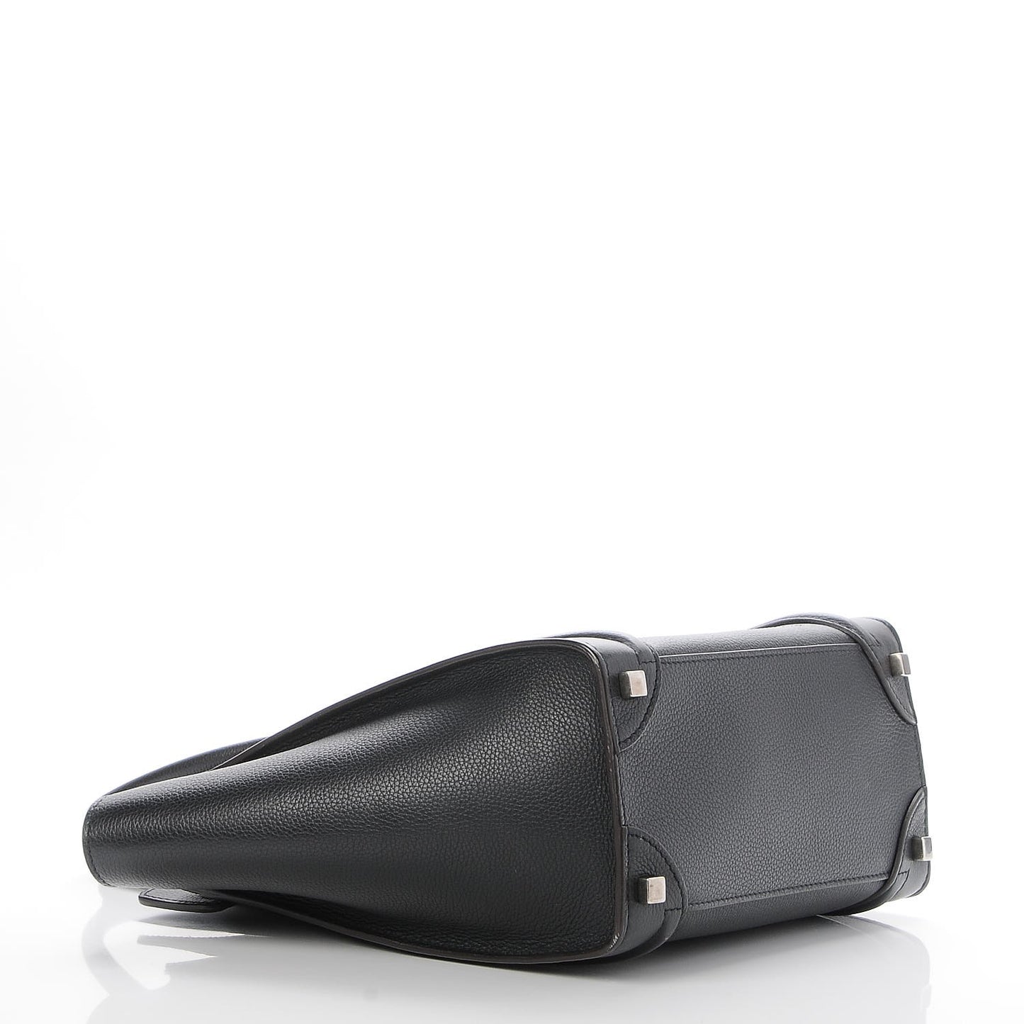 Drummed Calfskin Micro Luggage Black