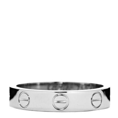 Cartier 18K White Gold 3.5mm LOVE Wedding Band Ring 49 4.75 1 of 5