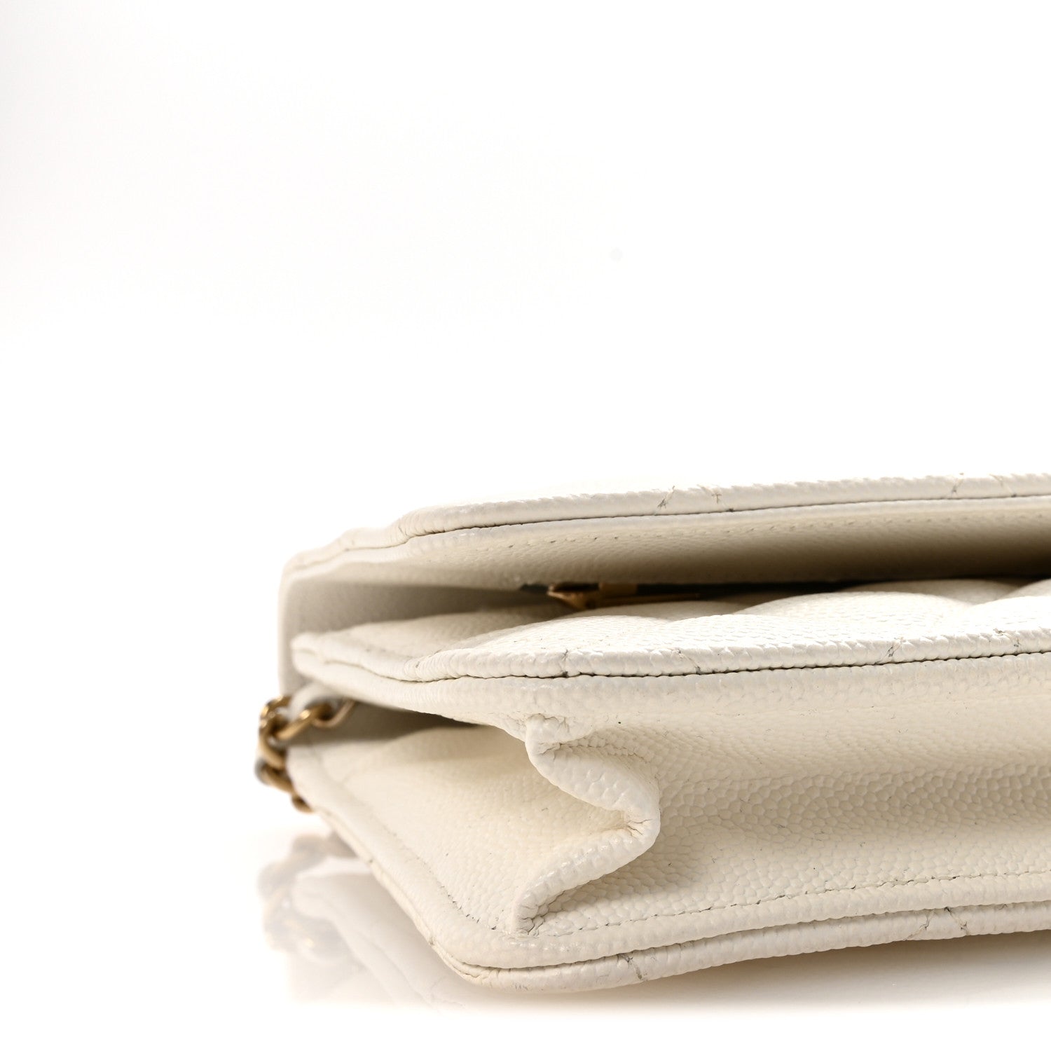 Chanel Caviar Quilted Wallet On Chain WOC White 10 of 12