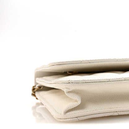 Chanel Caviar Quilted Wallet On Chain WOC White 10 of 12