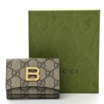 Gucci X BALENCIAGA GG Supreme Monogram Card Case Wallet Beige Ebony 8 of 8