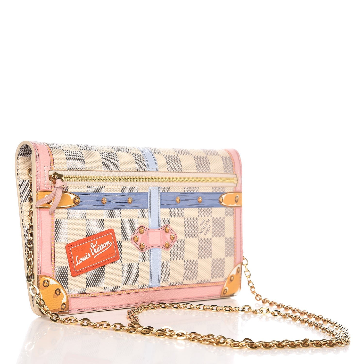 Louis Vuitton Damier Azur Summer Trunks Pochette Weekend 4 of 7