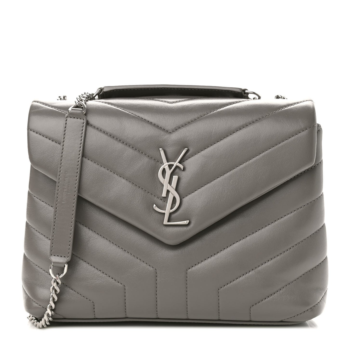 Calfskin Y Quilted Monogram Small Loulou Chain Satchel Earth