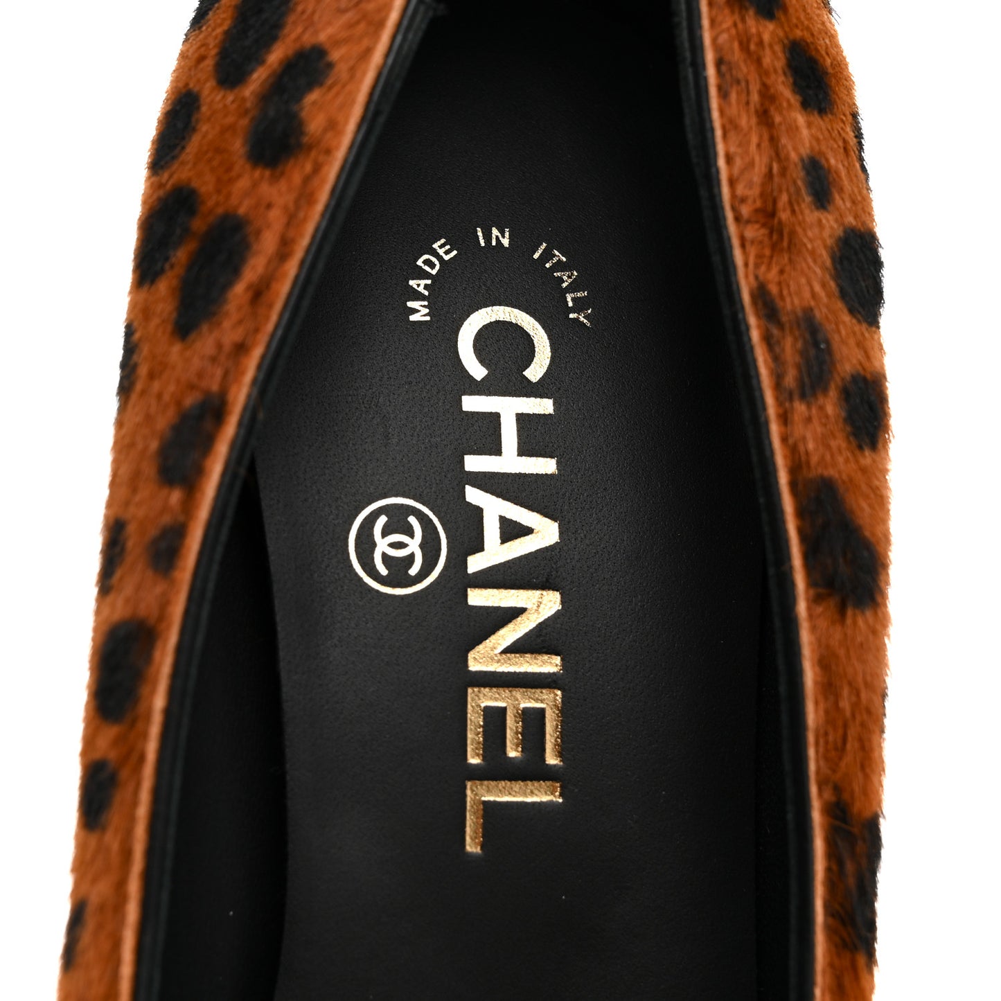 Pony Hair Lambskin Pumps 40 Brown Black