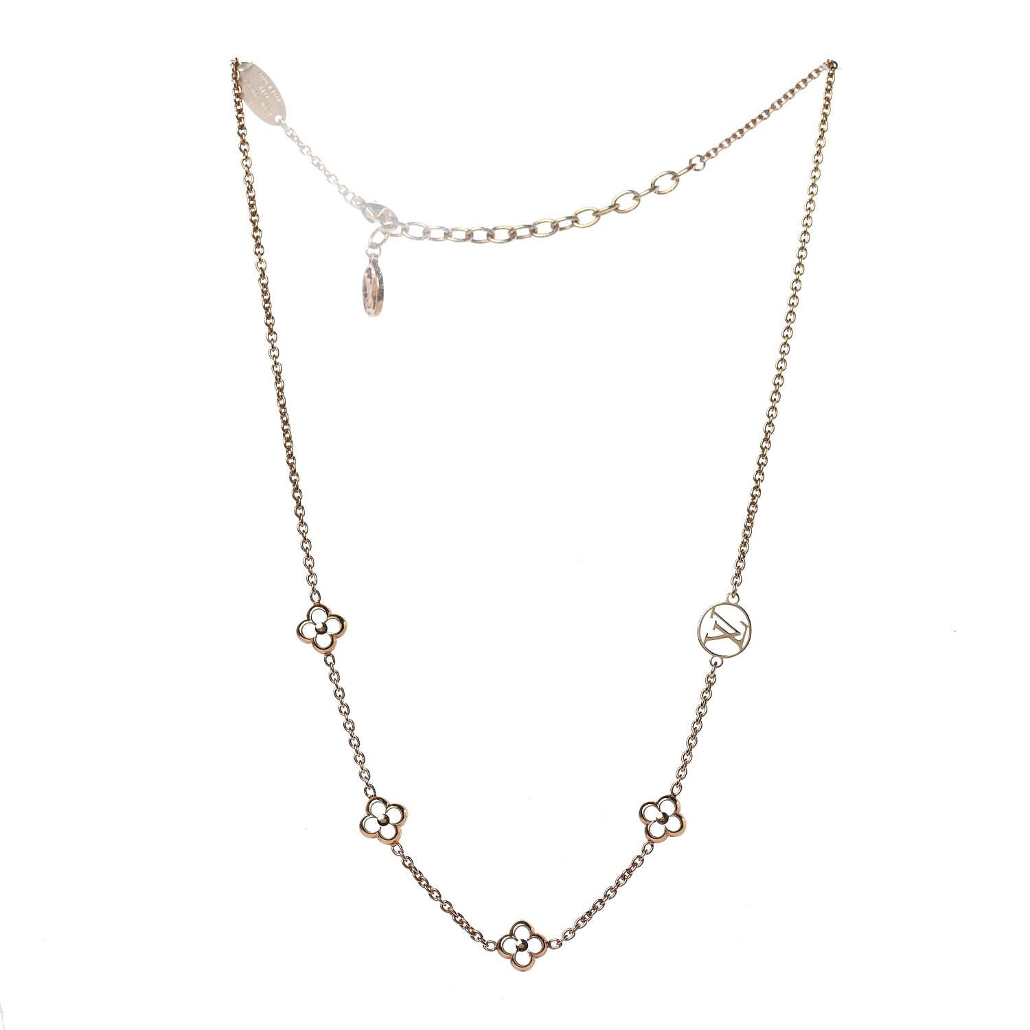 Louis Vuitton Flower Full Necklace Gold 3 of 7