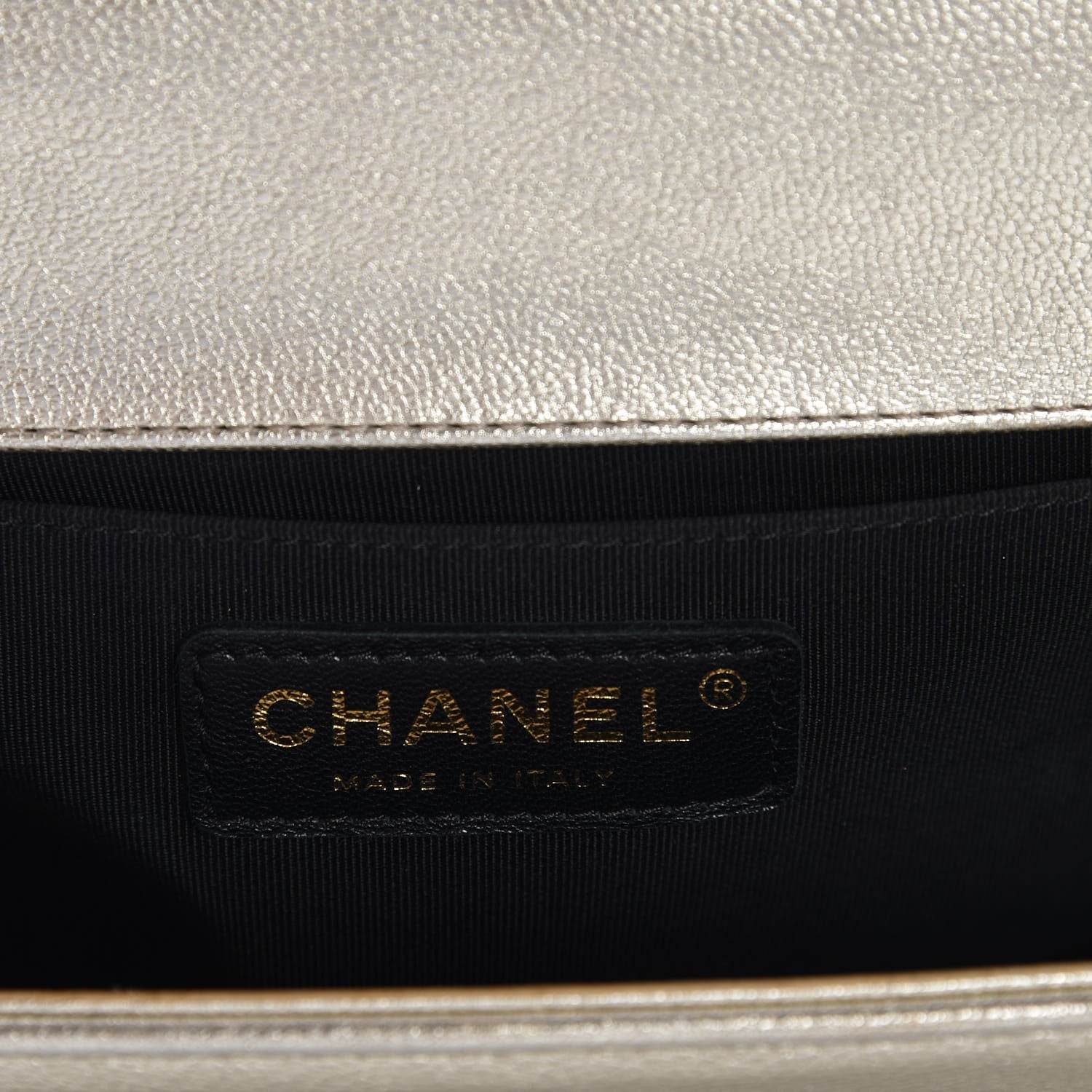 Chanel Metallic Goatskin Calfskin Medium Boy Flap Gold Black 7 of 8
