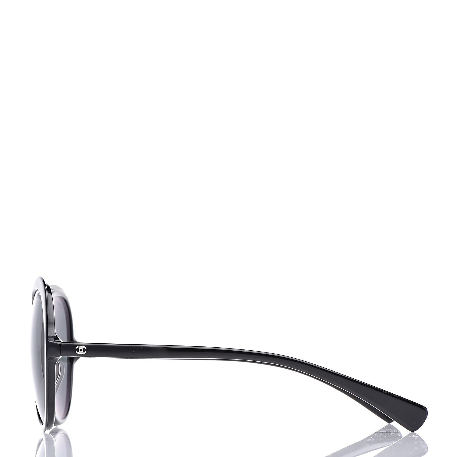 Chanel CC Oval Sunglasses A71227 Black 3 of 7