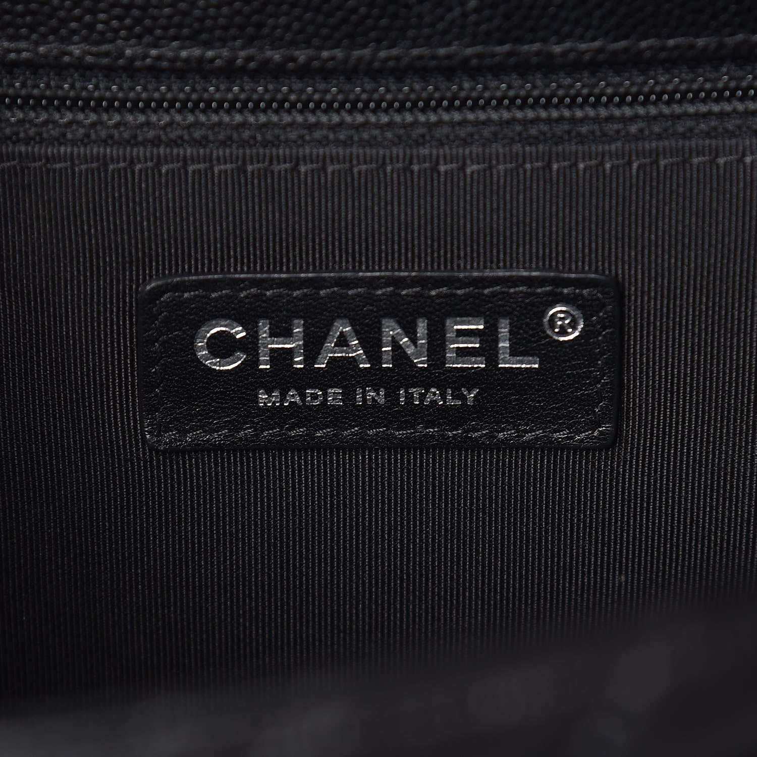 Chanel Caviar Chevron Quilted Flap Tote Black 6 of 10
