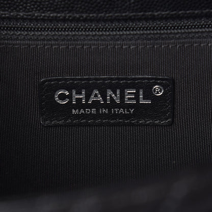 Chanel Caviar Chevron Quilted Flap Tote Black 6 of 10