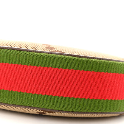 Gucci Monogram Jumbo GG Textured Dollar Calfskin Web Mini Ophidia Half Moon Hobo Camel Ebony New Acero 10 of 10