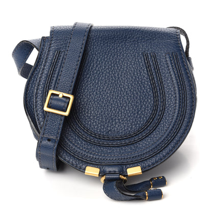 Chloe Calfskin Mini Marcie Round Crossbody Bag Royal Navy 1 of 10