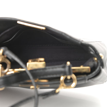 Fendi Nappa Micro Peekaboo Iconic Satchel Black 5 of 14