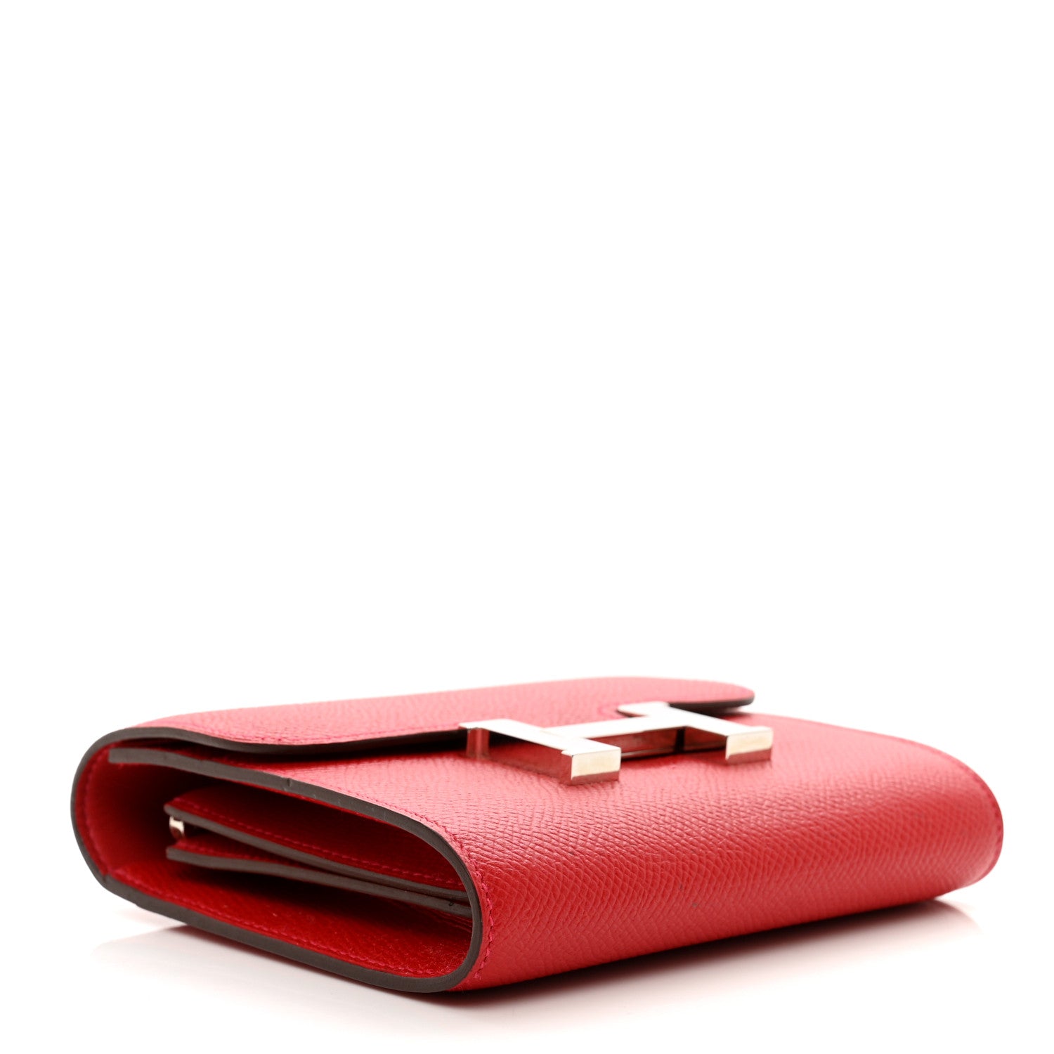 Hermes Epsom Constance Compact Passant Wallet Rouge Casaque 4 of 8