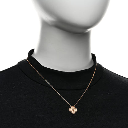 Van Cleef & Arpels 18K Rose Gold Vintage Alhambra Pendant Necklace 2 of 6