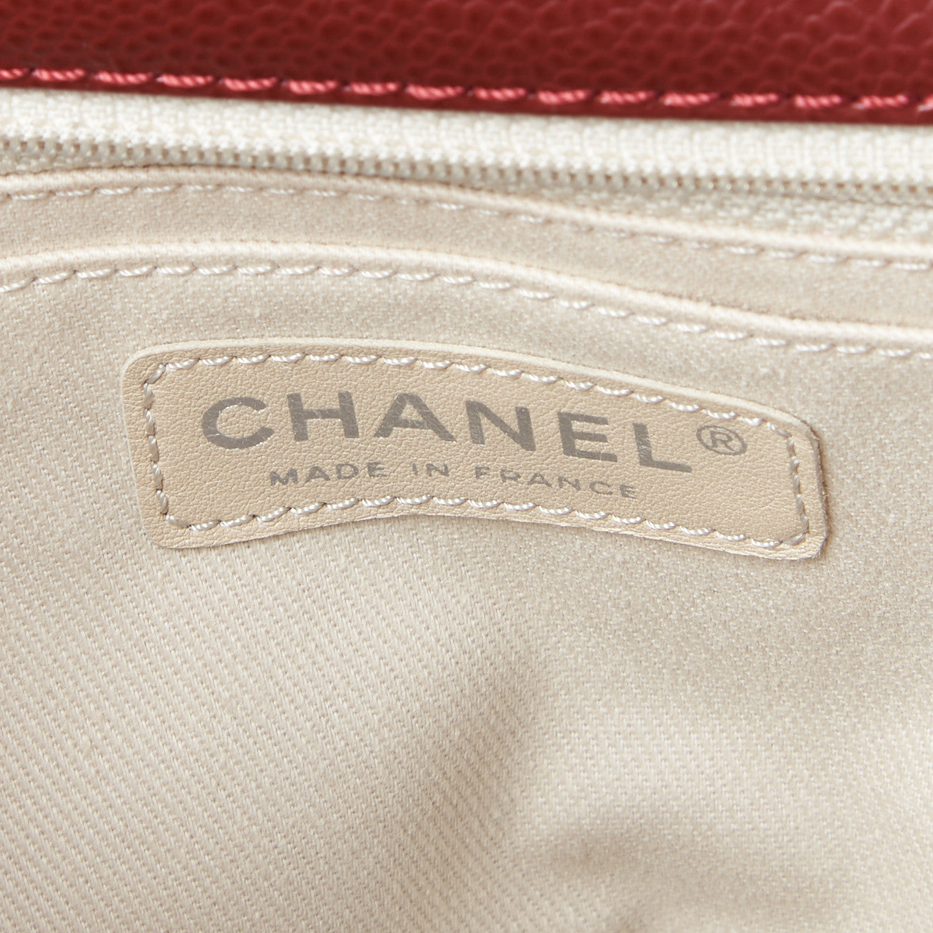 Chanel Caviar Large Timeless CC Flap Dark Red 9 of 10