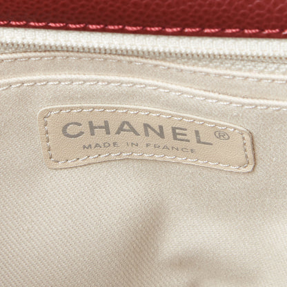 Chanel Caviar Large Timeless CC Flap Dark Red 9 of 10