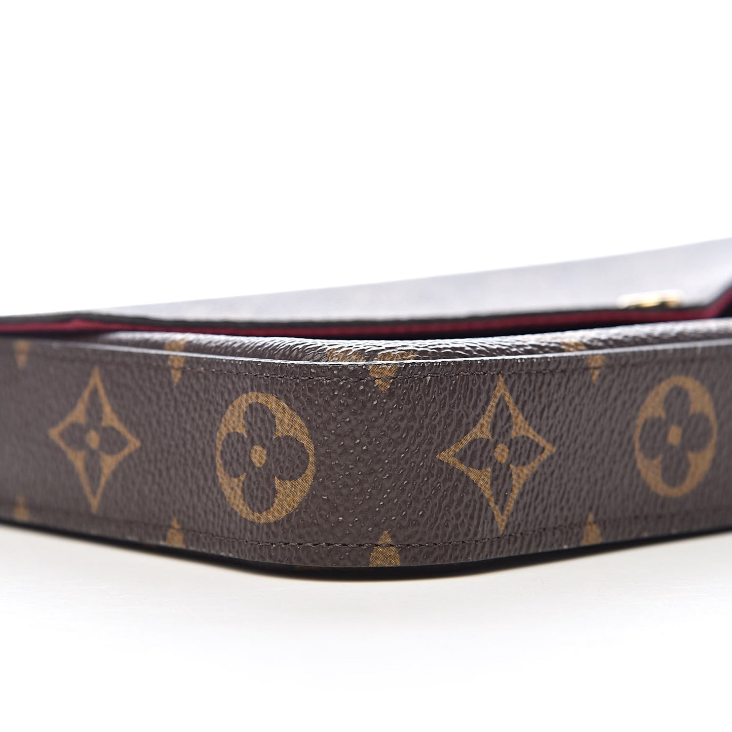 Monogram Pochette Felicie Chain Wallet Fuchsia