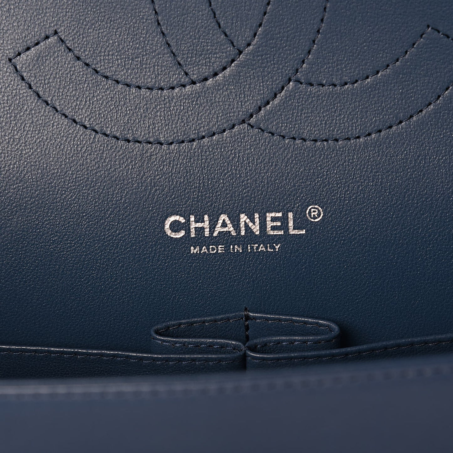 Lambskin Quilted Jumbo Double Flap Light Blue