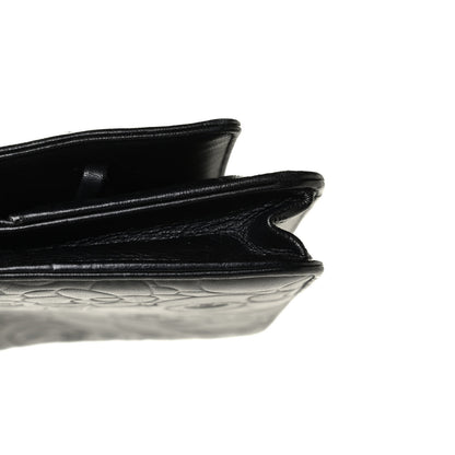 Chanel Lambskin Camellia Embossed Wallet on Chain WOC Black 7 of 7
