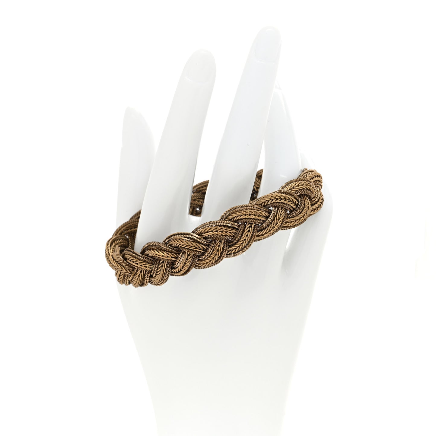 Metal Braided Chain Bracelet Gold