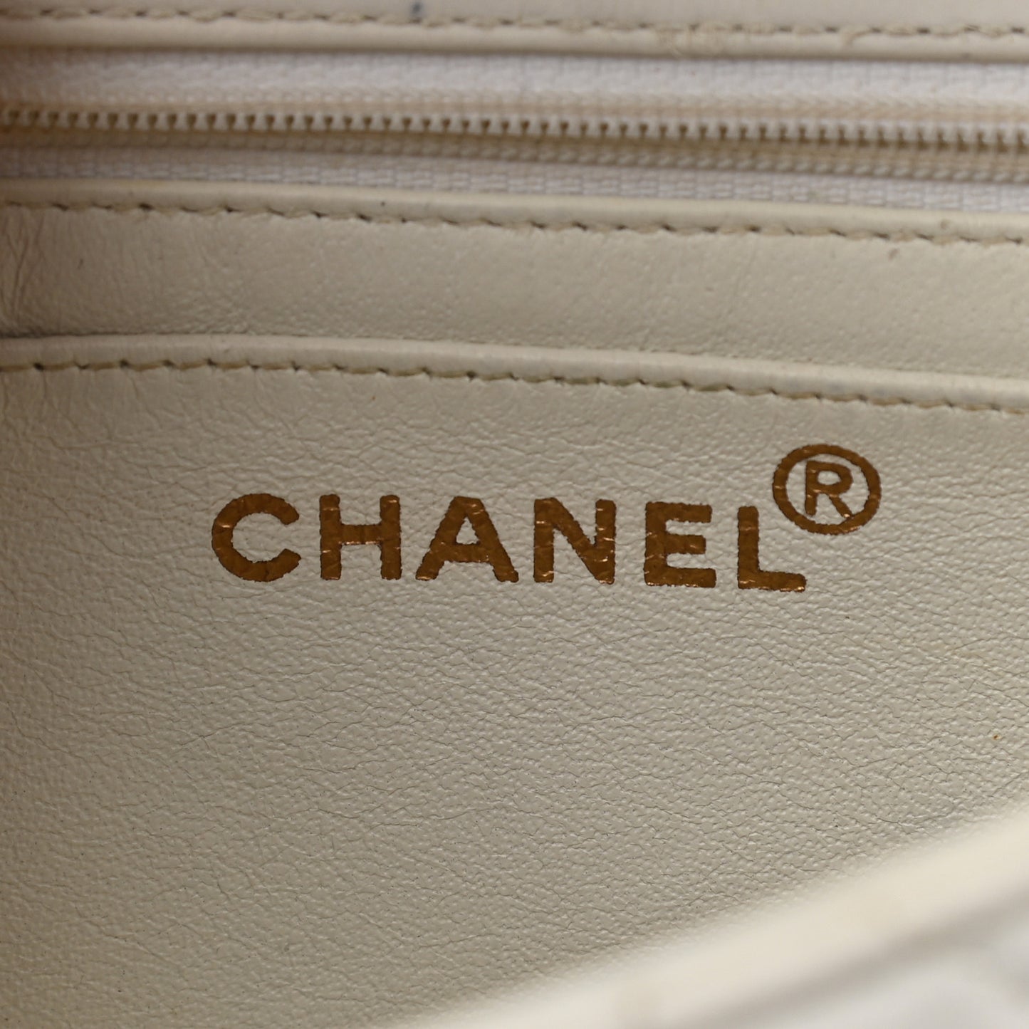 Lambskin Quilted Small Single Flap White