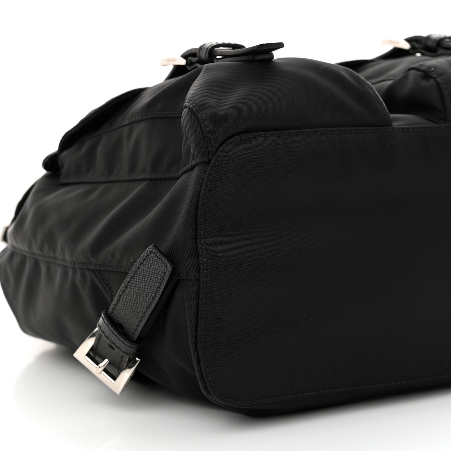 Tessuto Nylon Saffiano Small Backpack Black