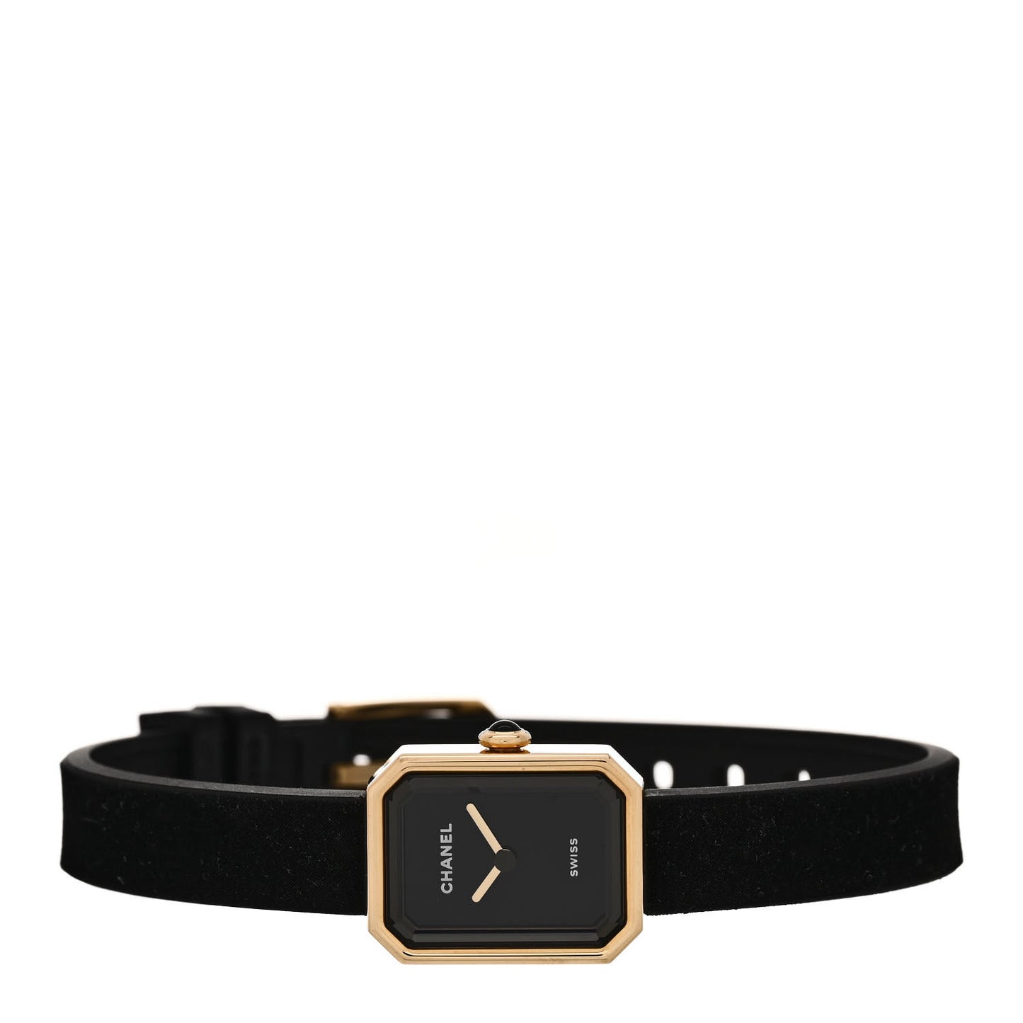 18K Yellow Gold Titanium Rubber 15mm Premiere Ribbon Quartz Watch