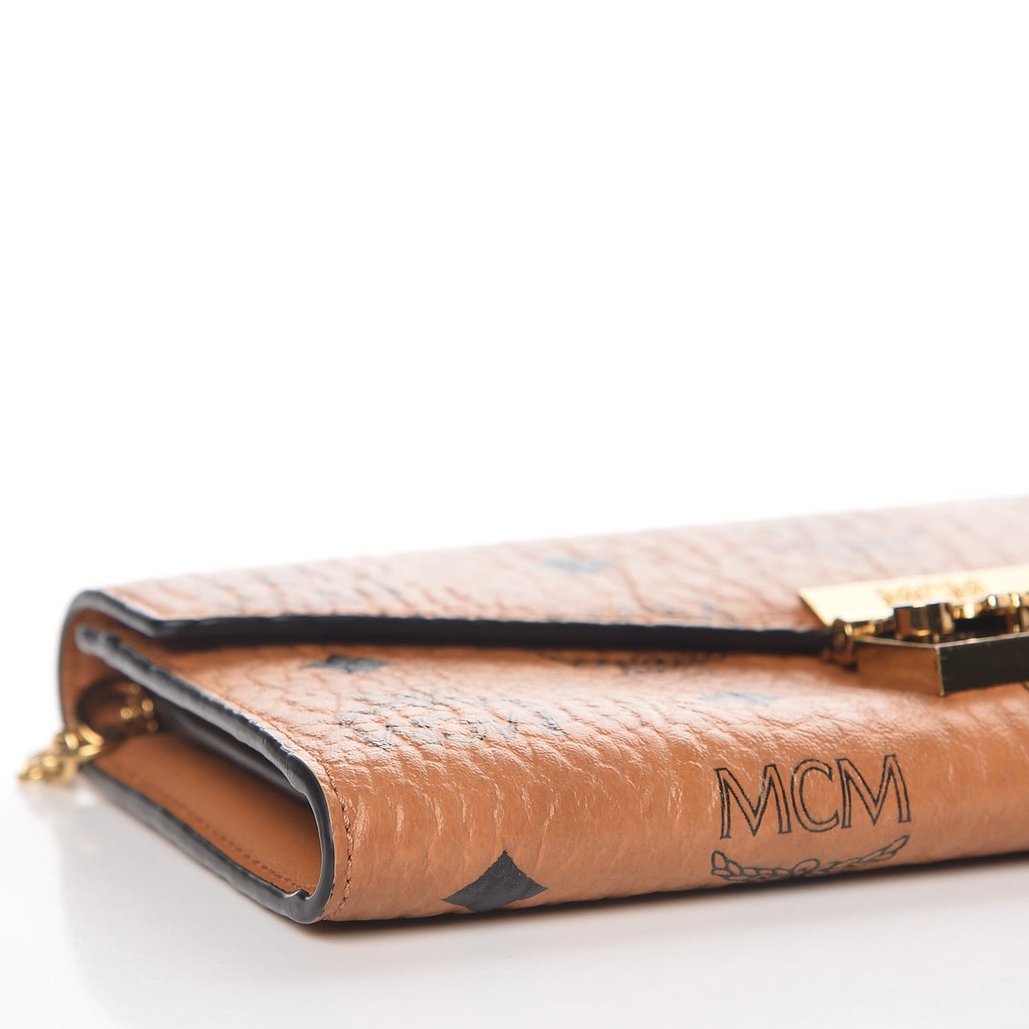 Visetos Large Patricia Wallet On Chain Cognac