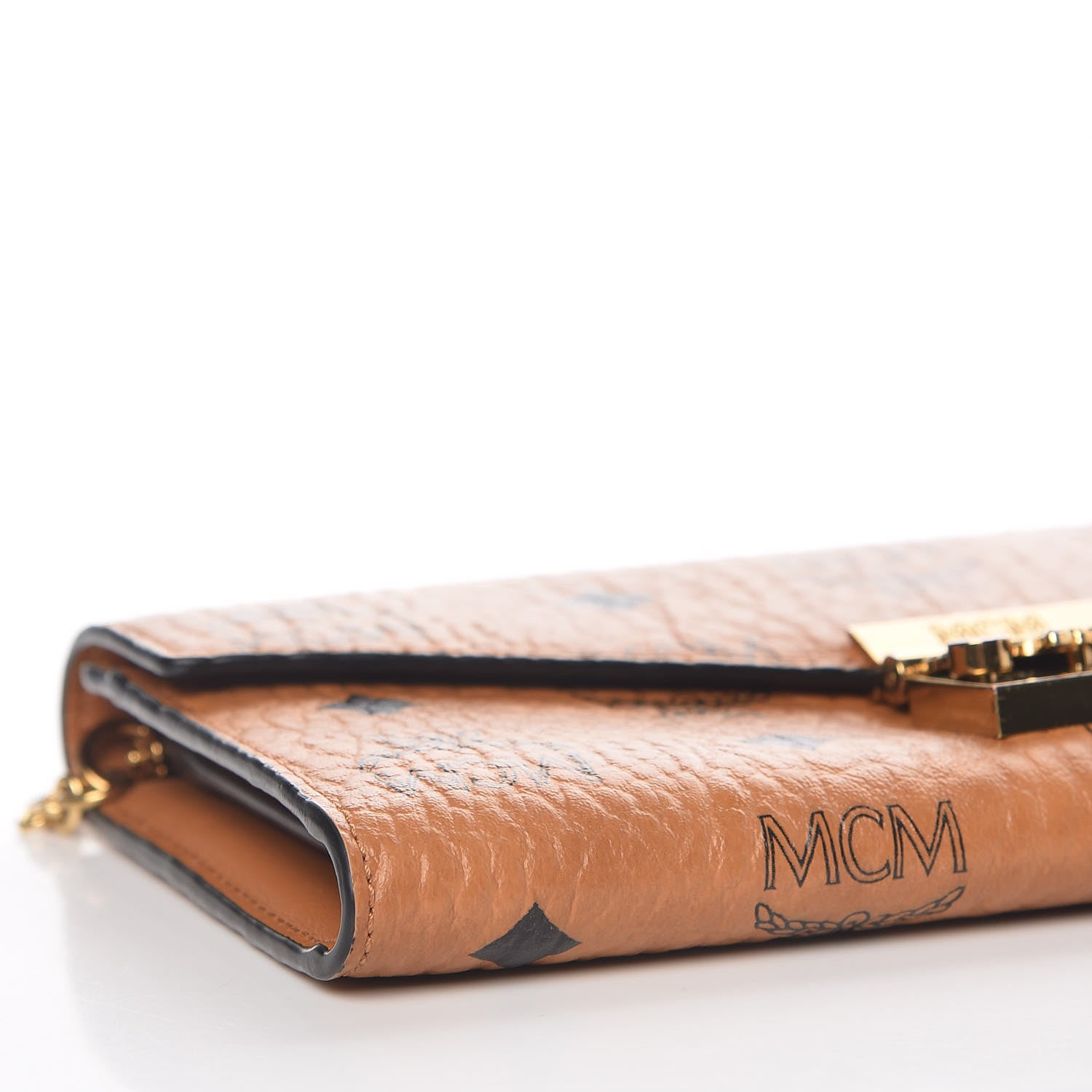 MCM Visetos Large Patricia Wallet On Chain Cognac 10 of 11
