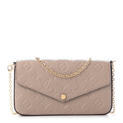 Louis Vuitton Empreinte Pochette Felicie Chain Wallet Tourterelle 1 of 13