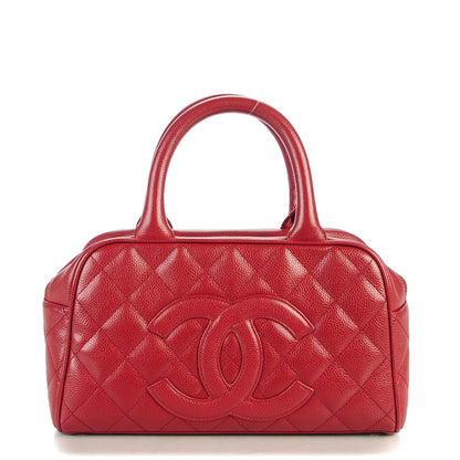 Chanel Caviar Quilted Small Bowler Red 1 of 7