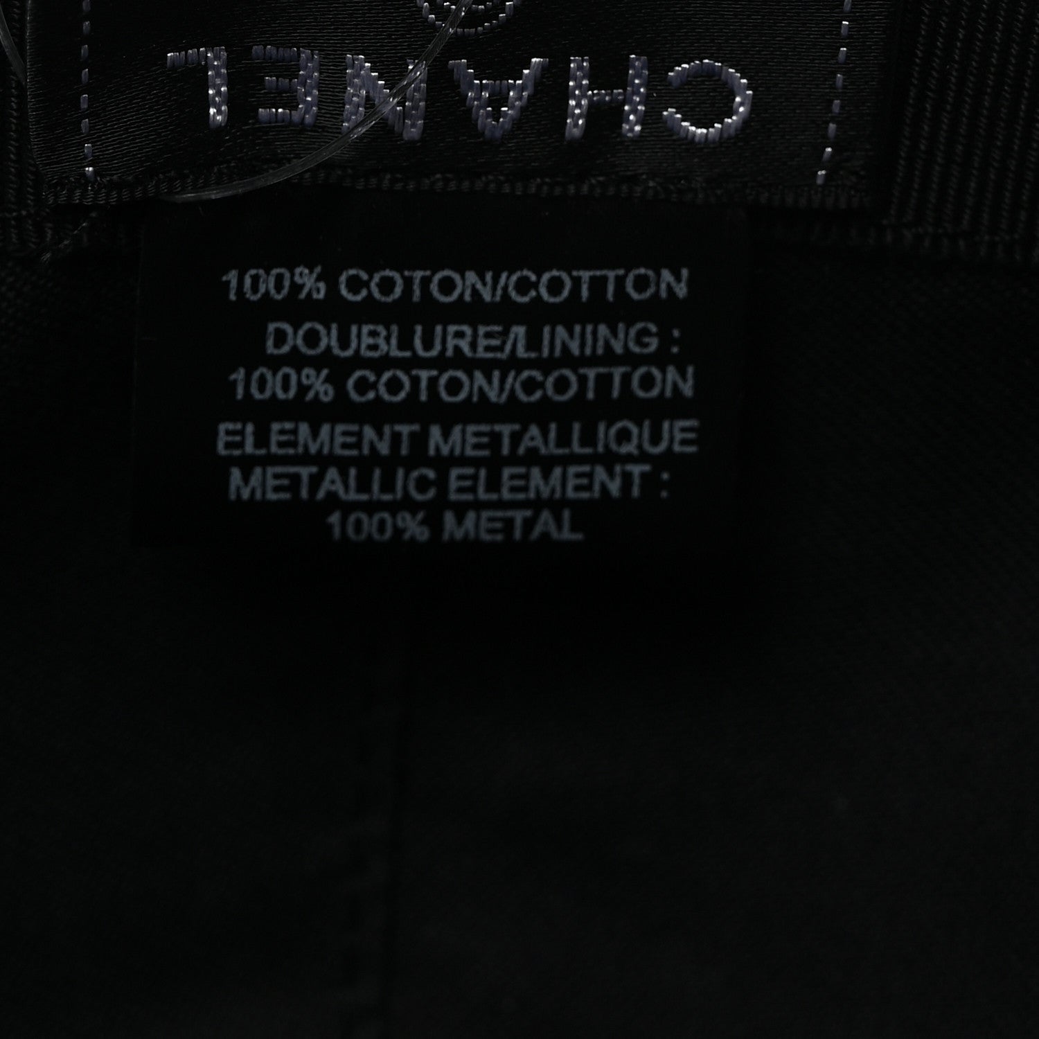 Chanel Cotton CC Cap Hat Black 7 of 9