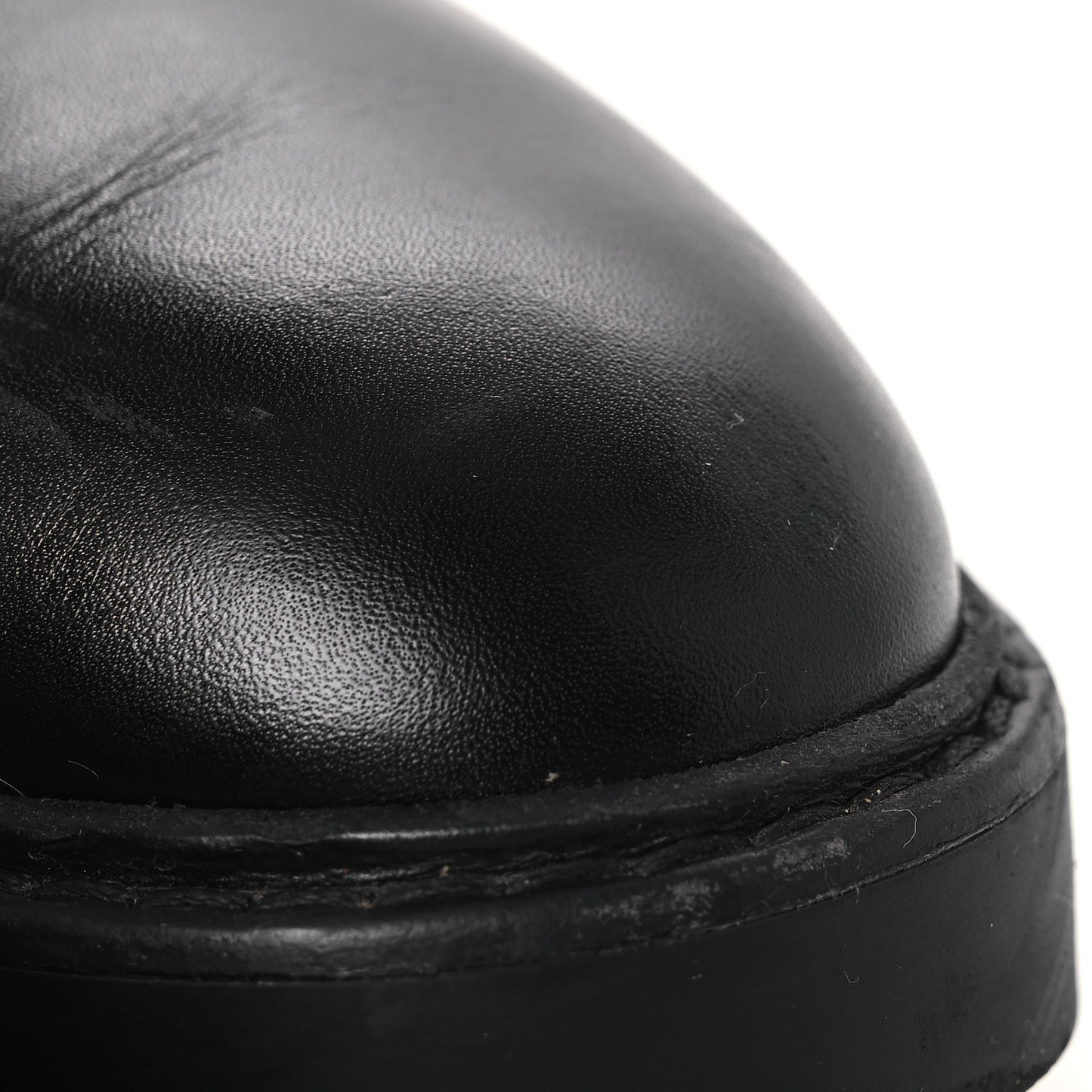 Guccissima Real Betis Glamour Calfskin Michelangelo Slim Horsebit Riding Boots 39.5 Black