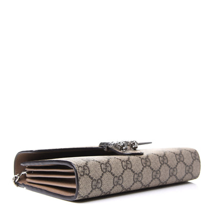 Gucci GG Supreme Monogram Mini Dionysus Chain Wallet Beige Taupe 4 of 11