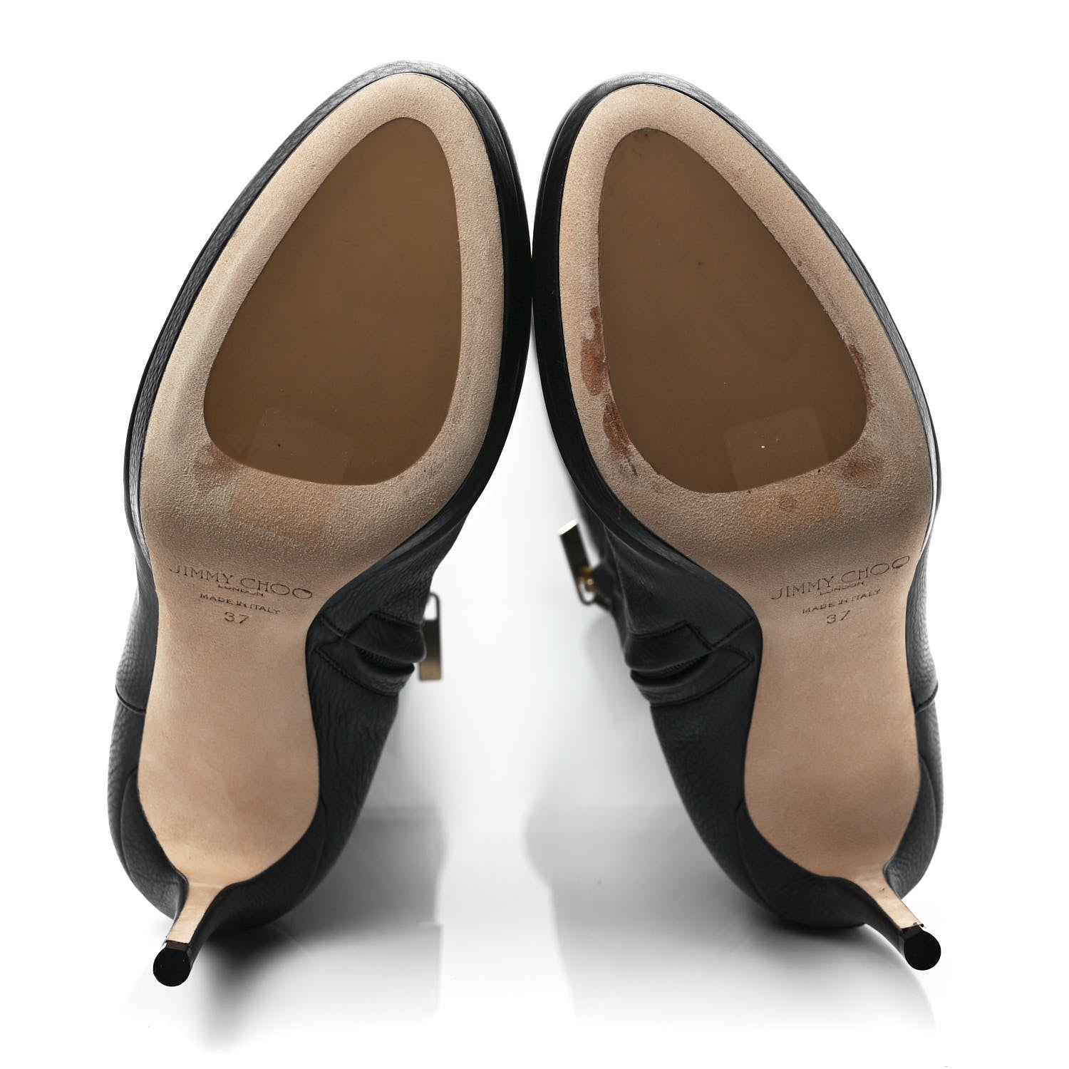 Jimmy Choo Grainy Calfskin Hayley 100 Over The Knee Boots 37 Black 5 of 7