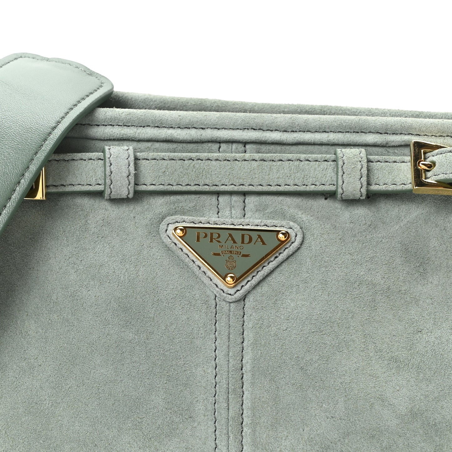 Scamosciato Triangle Small Bonnie Shoulder Bag Salvia