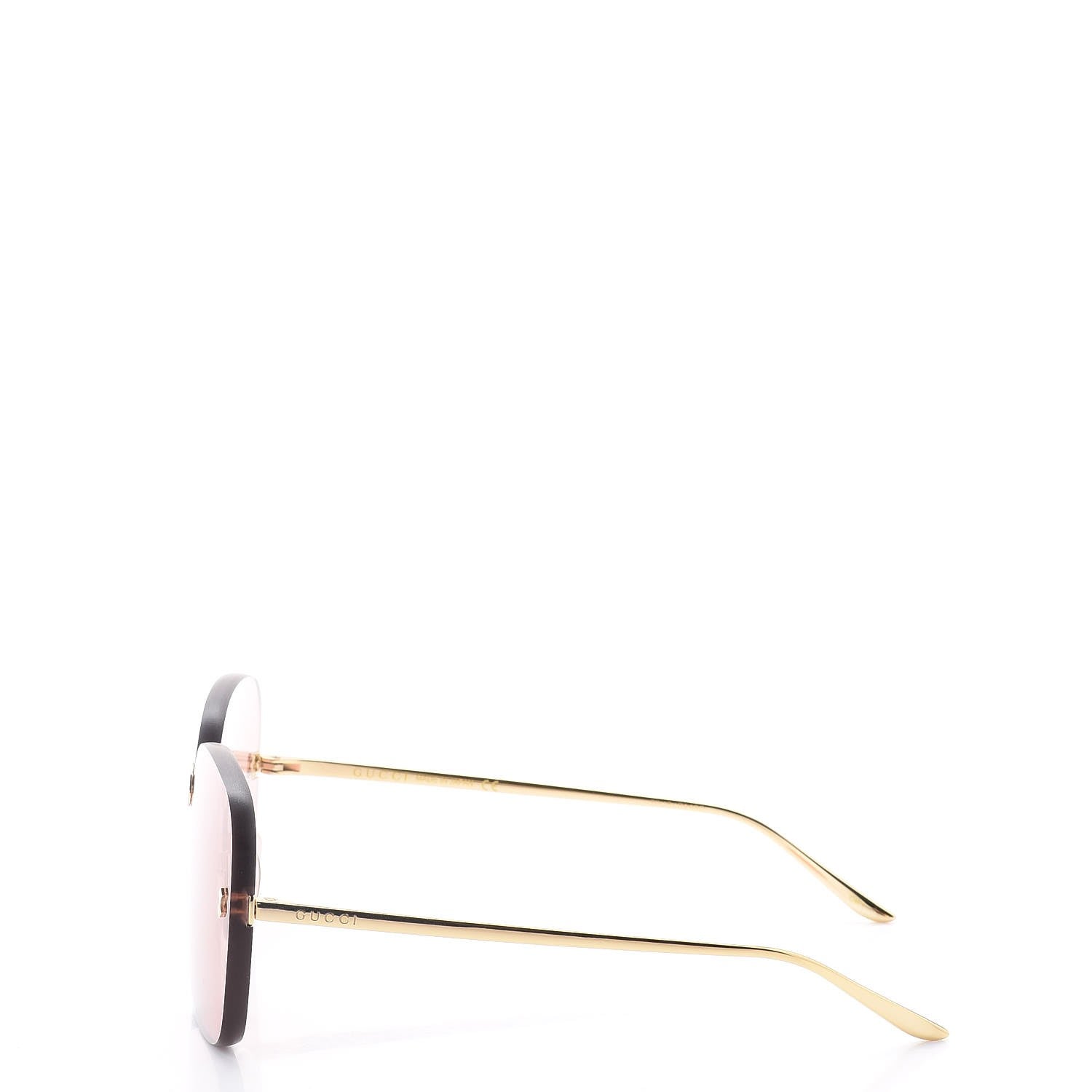 Gucci Rimless Sunglasses GG0355S Gold Flash Pink 3 of 8