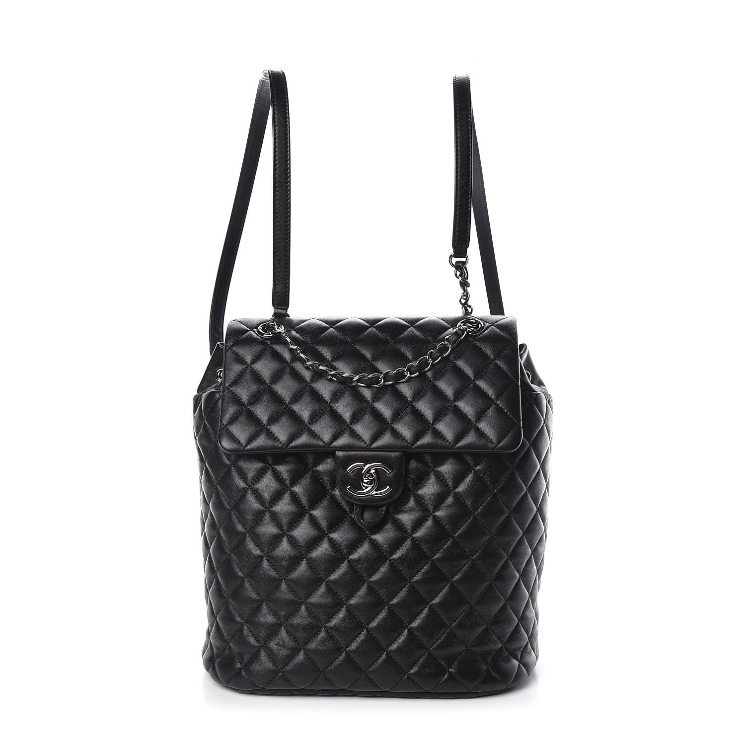 Chanel Lambskin Quilted Large Urban Spirit Backpack Black 1 of 10