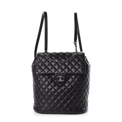 Chanel Lambskin Quilted Large Urban Spirit Backpack Black 1 of 10